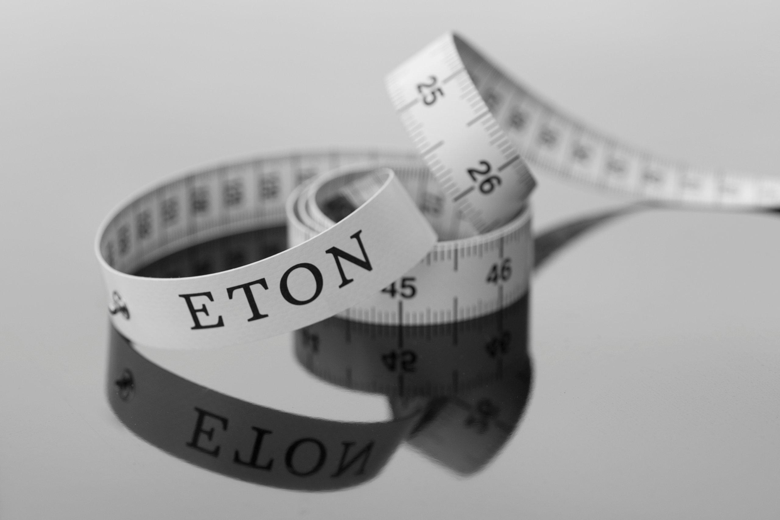 image shows eton shirts tape measure