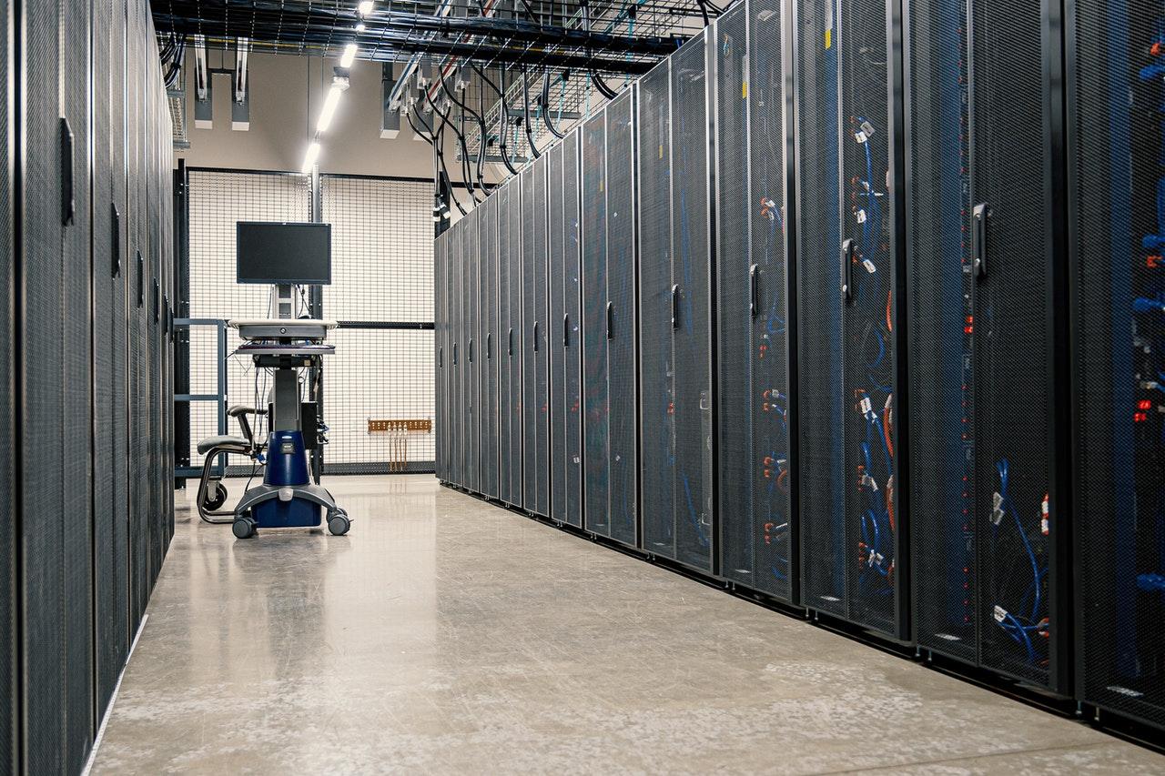 image shows secure data storage facility